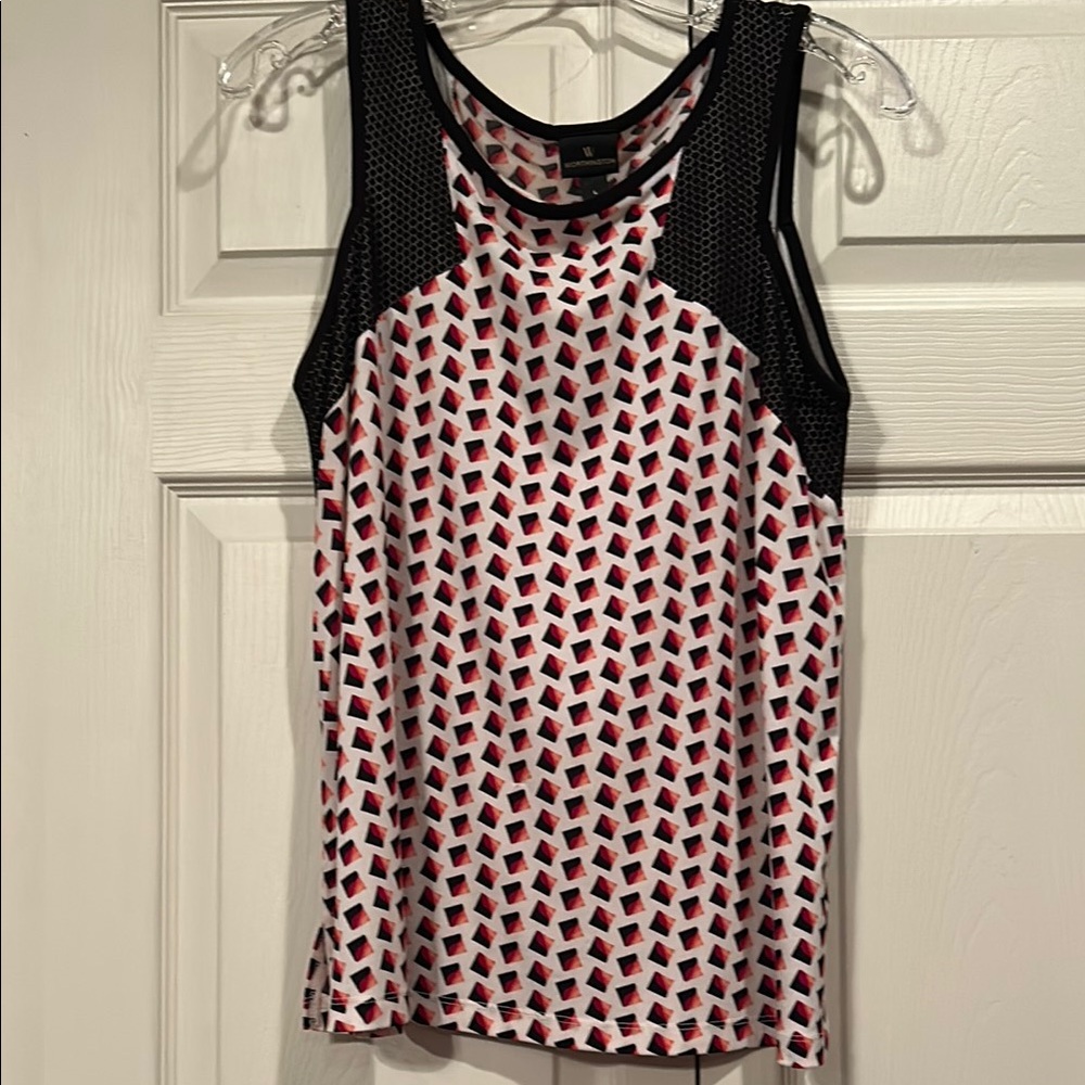 Worthington -L - Stylish Women's Tank  with Black and Red Accents
